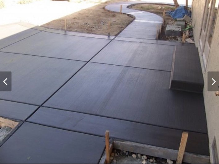Concrete walkway and entrance