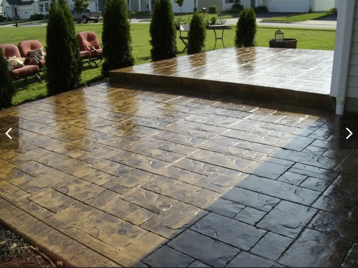 Decorative stamped patio