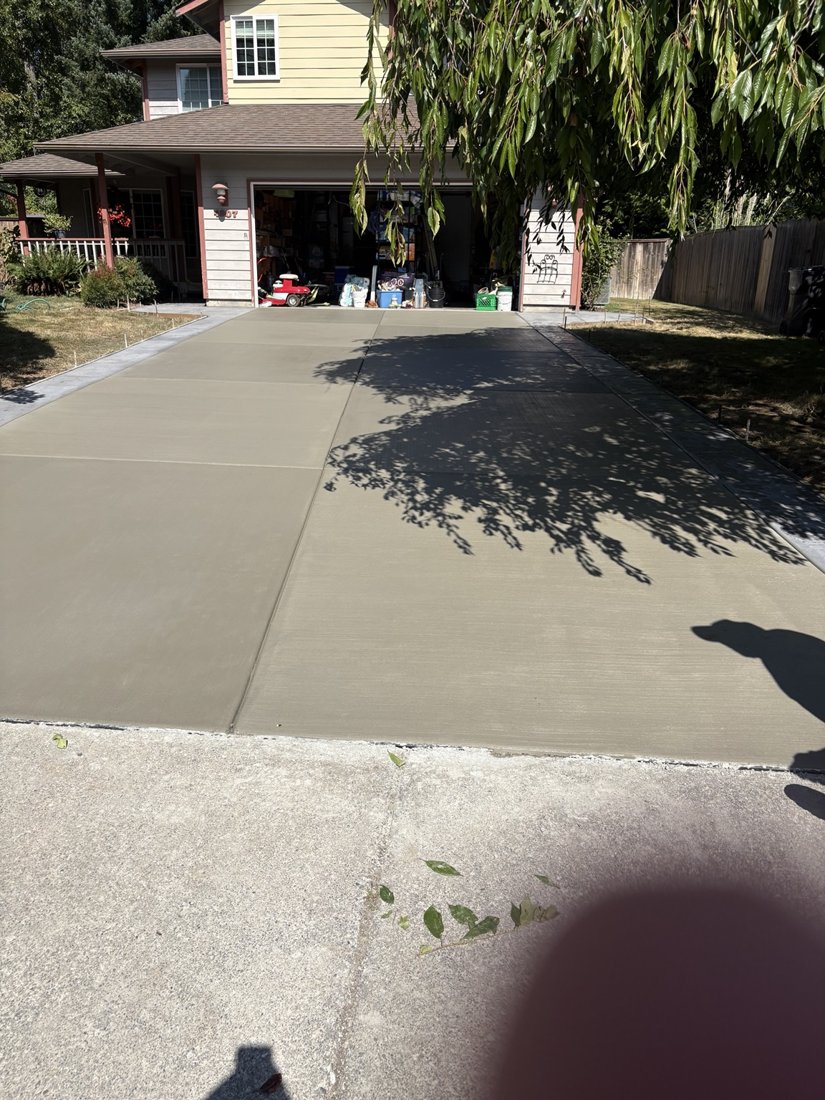 Freshly finished driveway